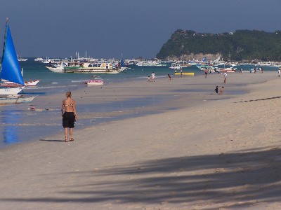 View of Diniwid Hills in Boracay Island